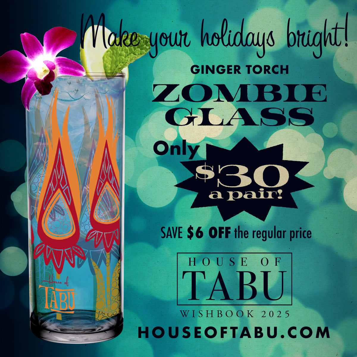 Ginger Torch Zombie Glass Set