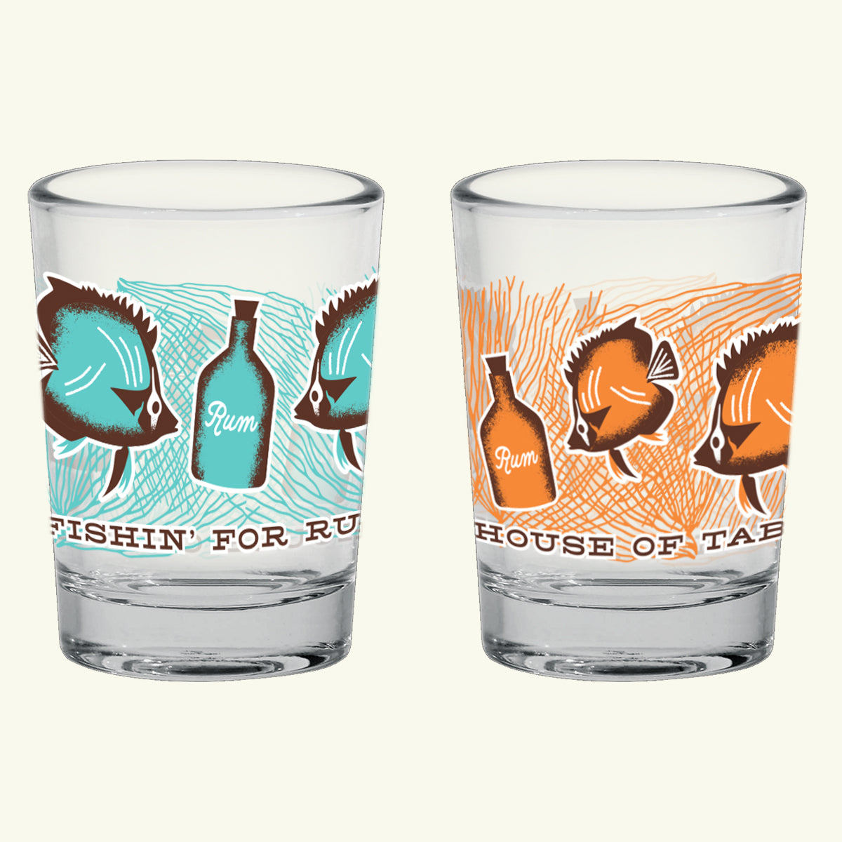 Fishin' For Rum Sipping Glass