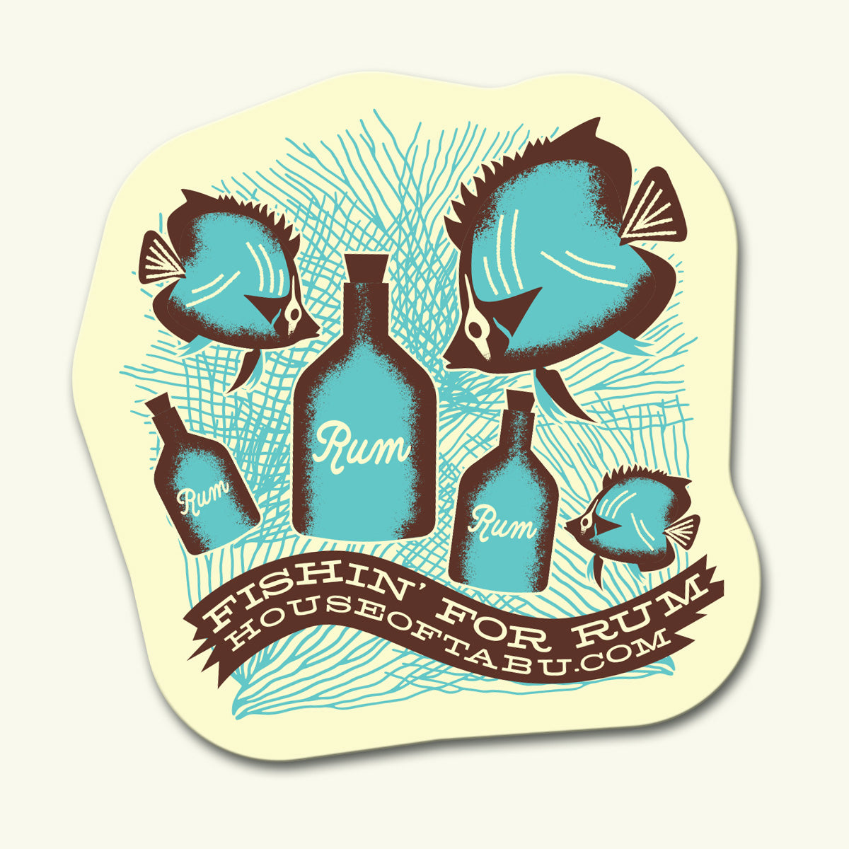 Fishin' For Rum Sipping Glass