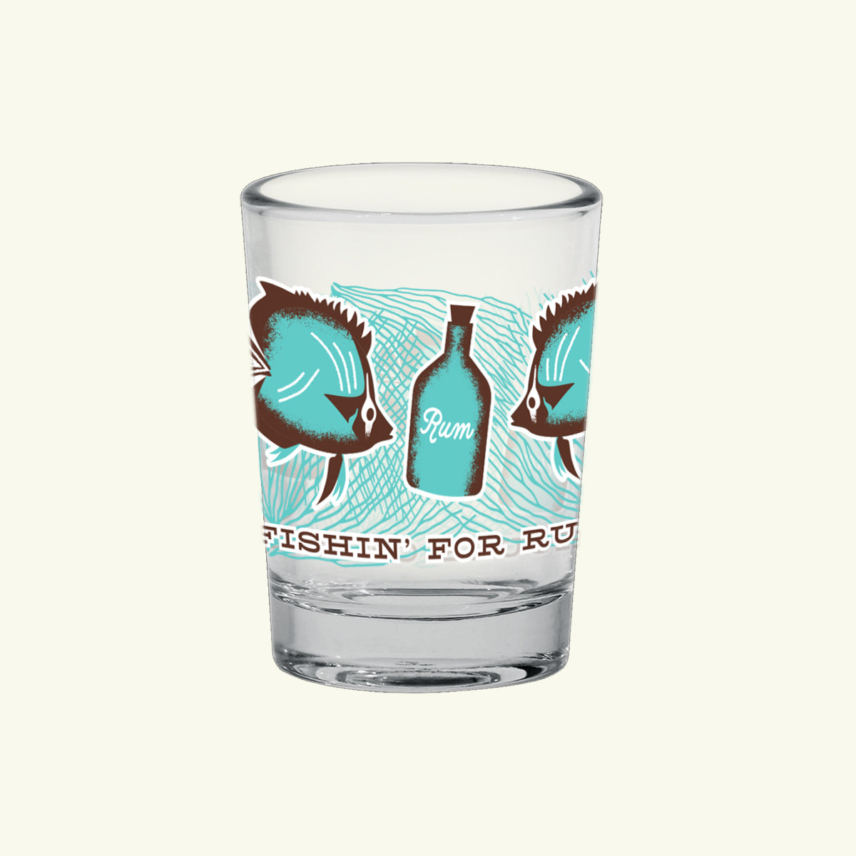Fishin' For Rum Sipping Glass