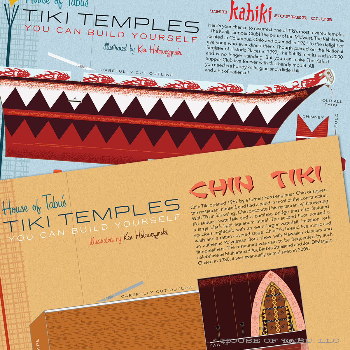 Tiki Temples Papercraft Set