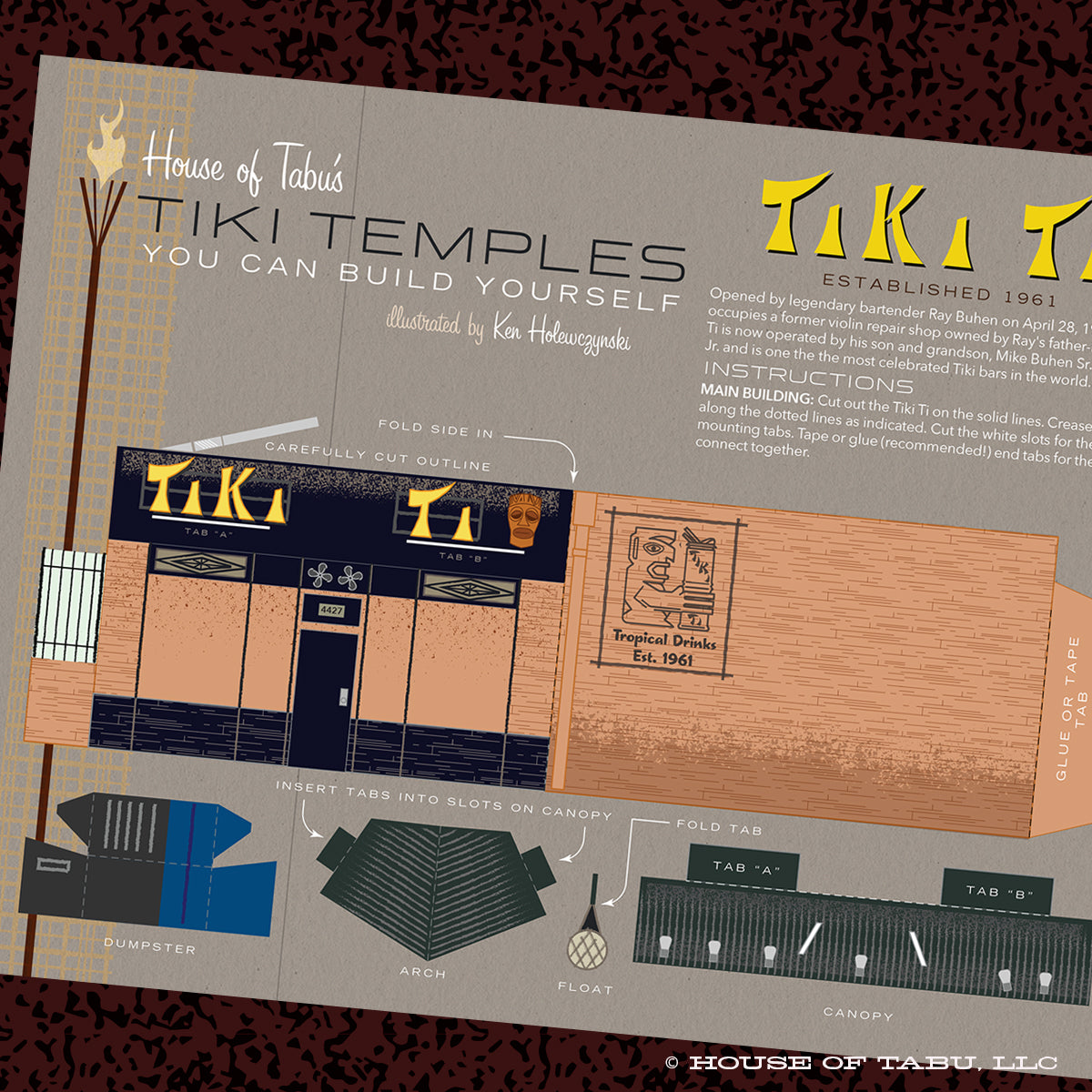 Tiki Temples Papercraft Set