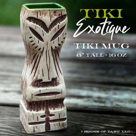 Tiki Exotique Tiki Mug Brown Wash Edition