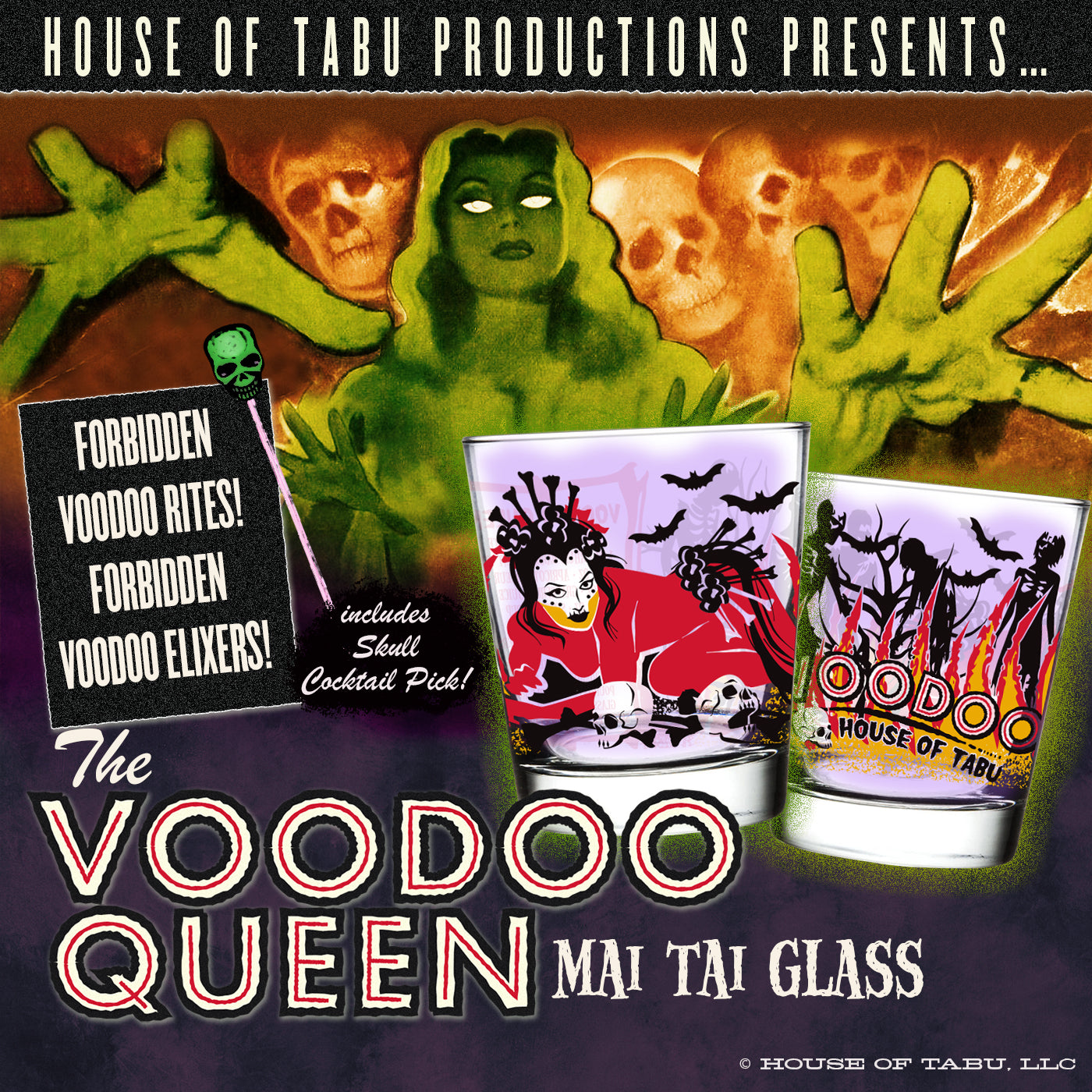 The VooDoo Queen Mai Tai Glass